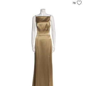 Amsale Square Neckline Long Dress